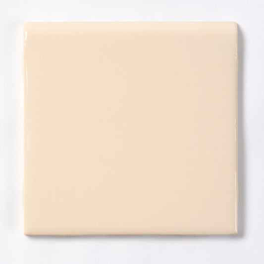 1950s Cedit Ivory Square Bullnose Tile