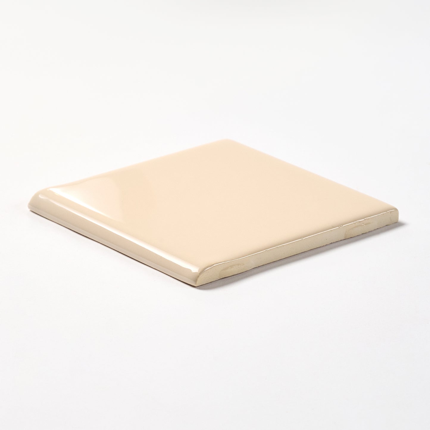1950s Cedit Ivory Square Bullnose Tile