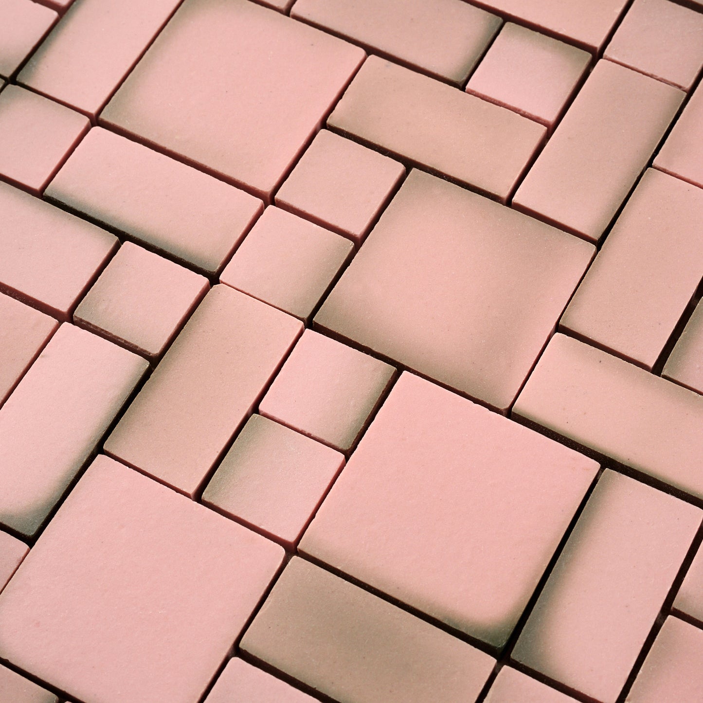 Wheeling Tile Co. 1950s Burnt Random Floor Tile, 60 Sq Ft Available - 20 Sq Ft Per Box