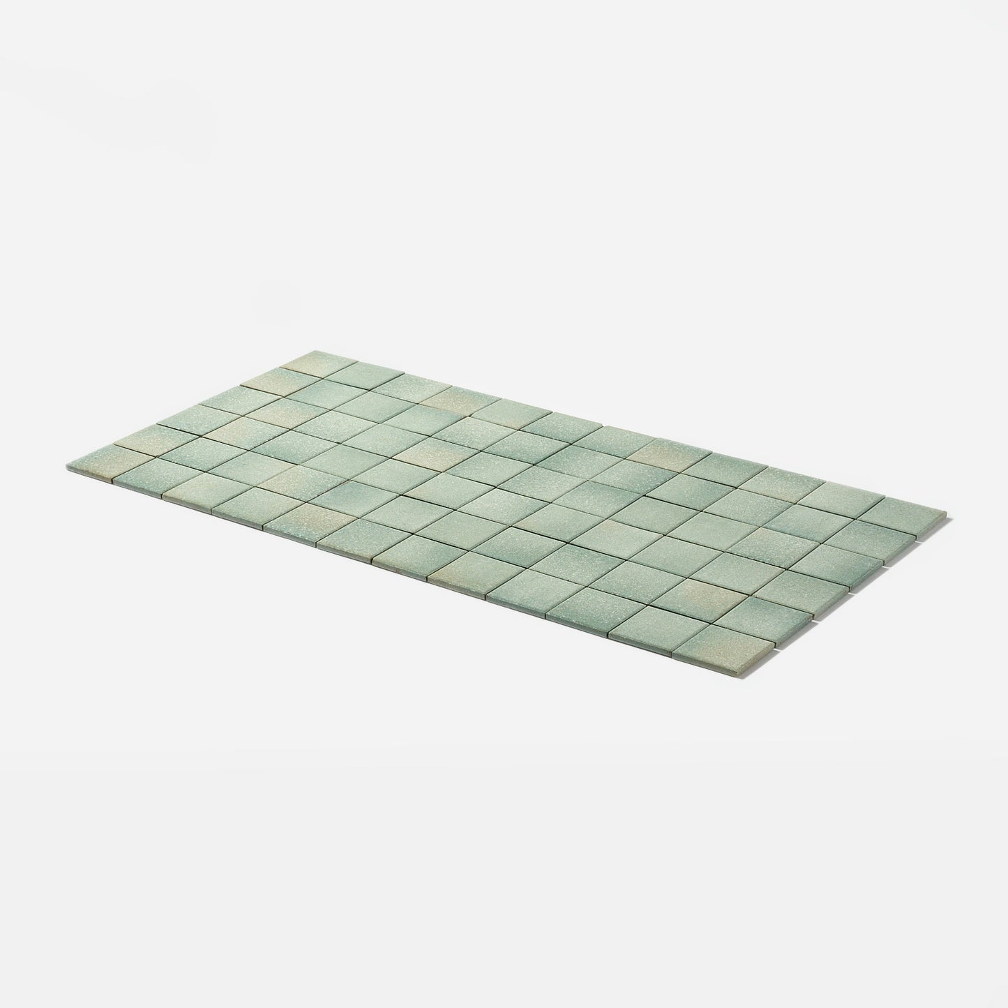 Mosaic Tile Co. 1960s Blue Steel Blue Green Floor Tile, 30 Sq Ft Available