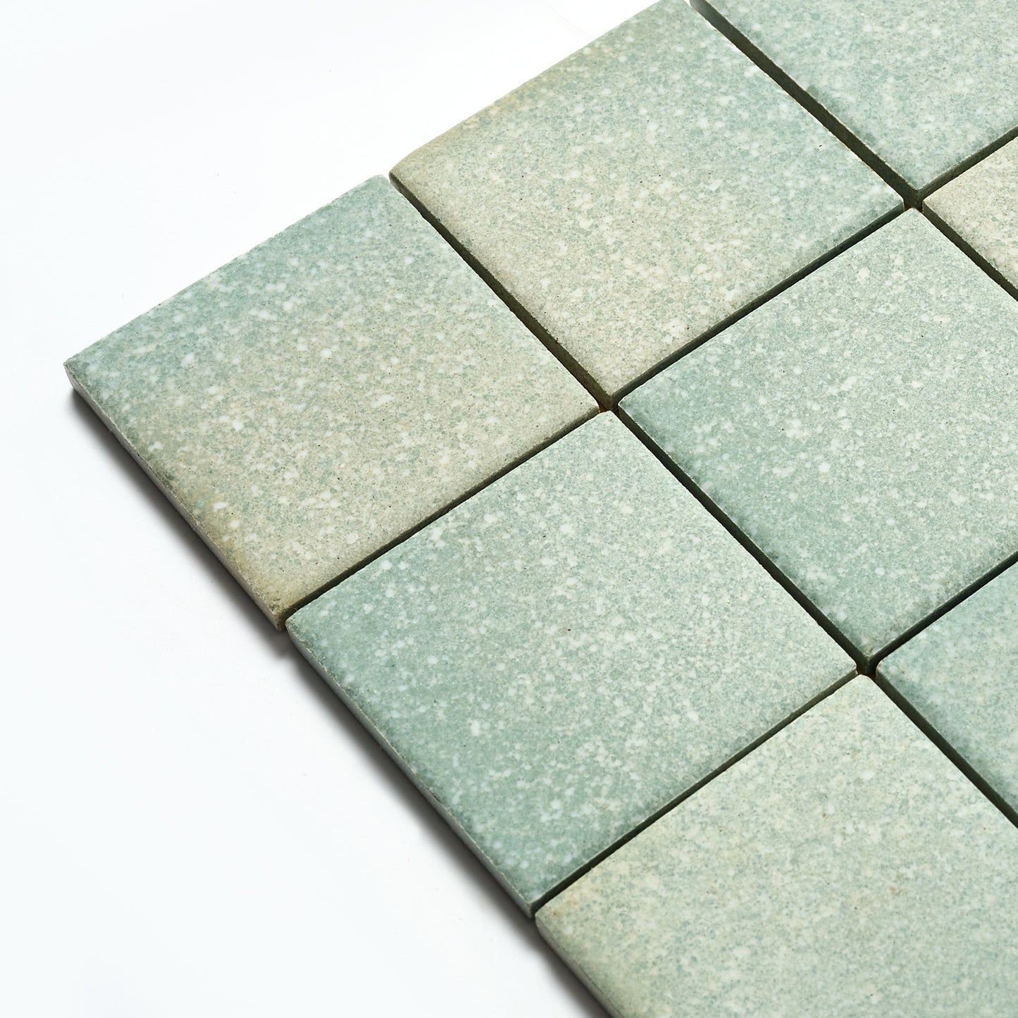 Mosaic Tile Co. 1960s Blue Steel Blue Green Floor Tile, 30 Sq Ft Available