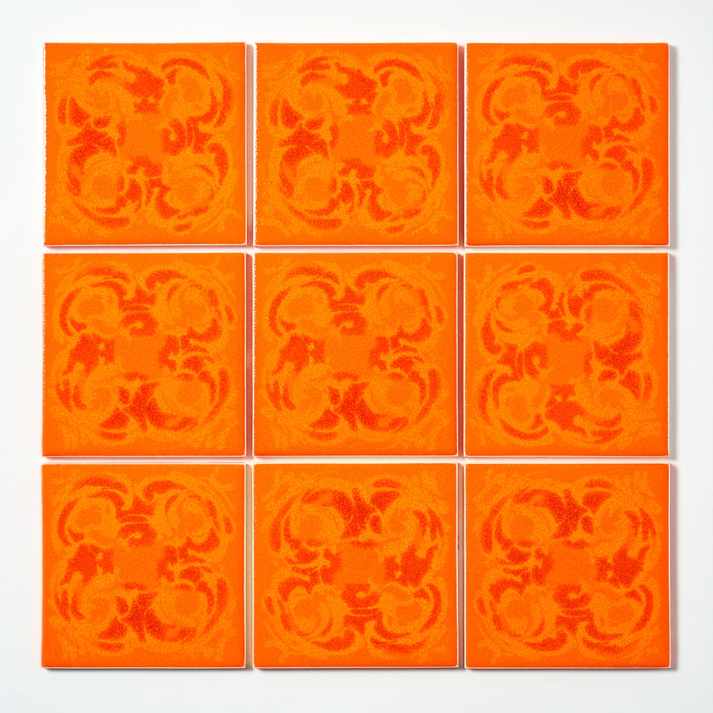 Orange Villeroy & Boch 1970s Wall Tile, 13 Sq Ft Available