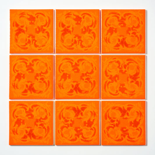 Orange Villeroy & Boch 1970s Wall Tile, 13 Sq Ft Available
