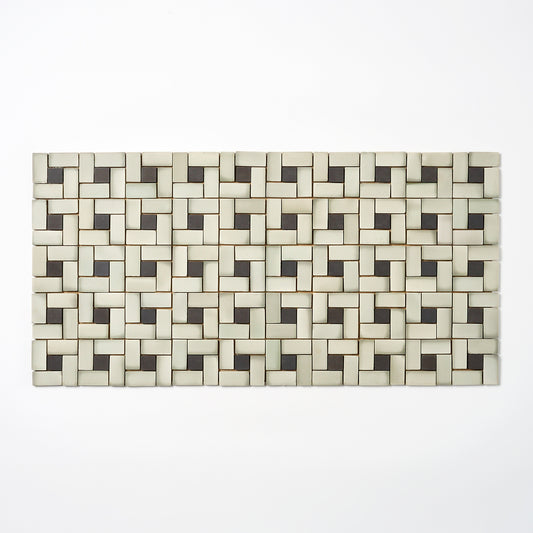 Wheeling Tile Co. 1950s Burnt Spiral Floor Tile, 18 Sq Ft Available