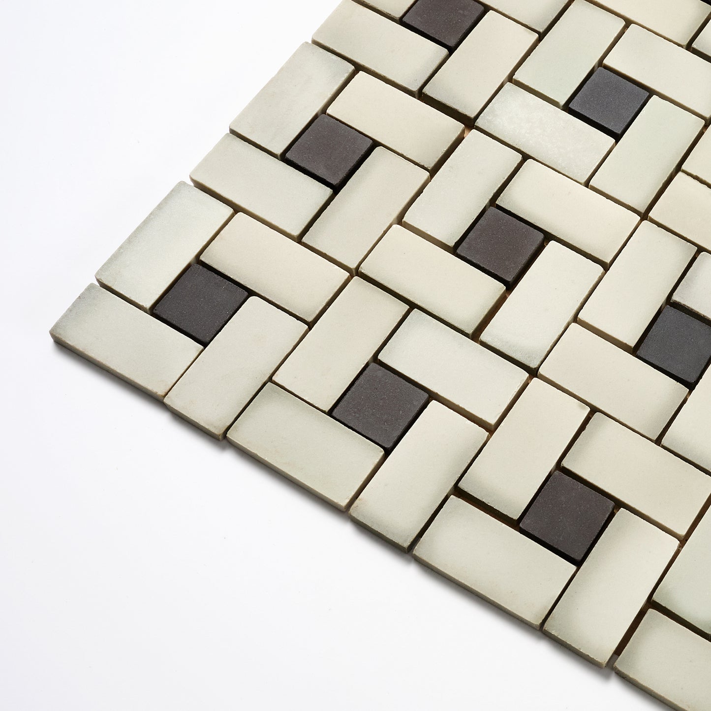 Wheeling Tile Co. 1950s Burnt Spiral Floor Tile, 18 Sq Ft Available