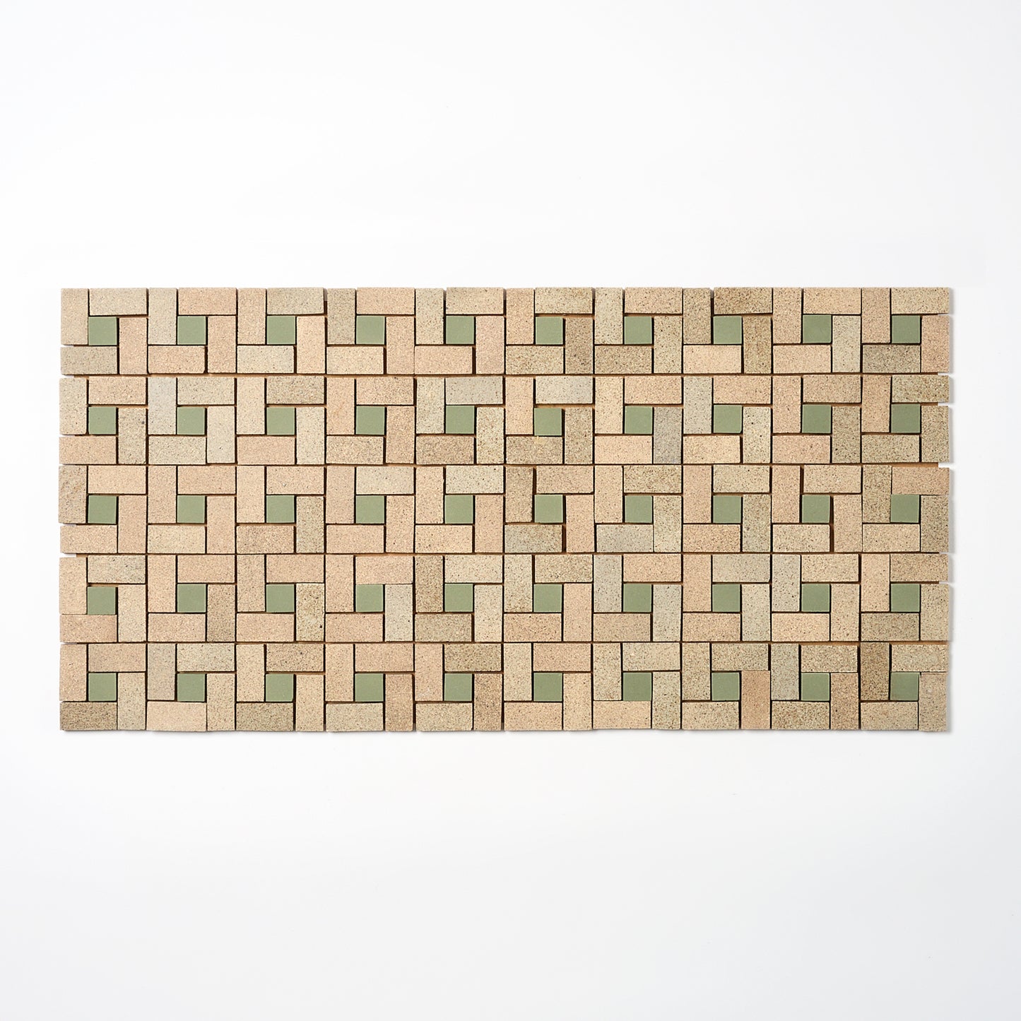 Newtown Tile Co. 1940s Sand Gray/ Green Spiral Floor Tile, 100 Sq Ft Available - 20 Sq Ft Per Box