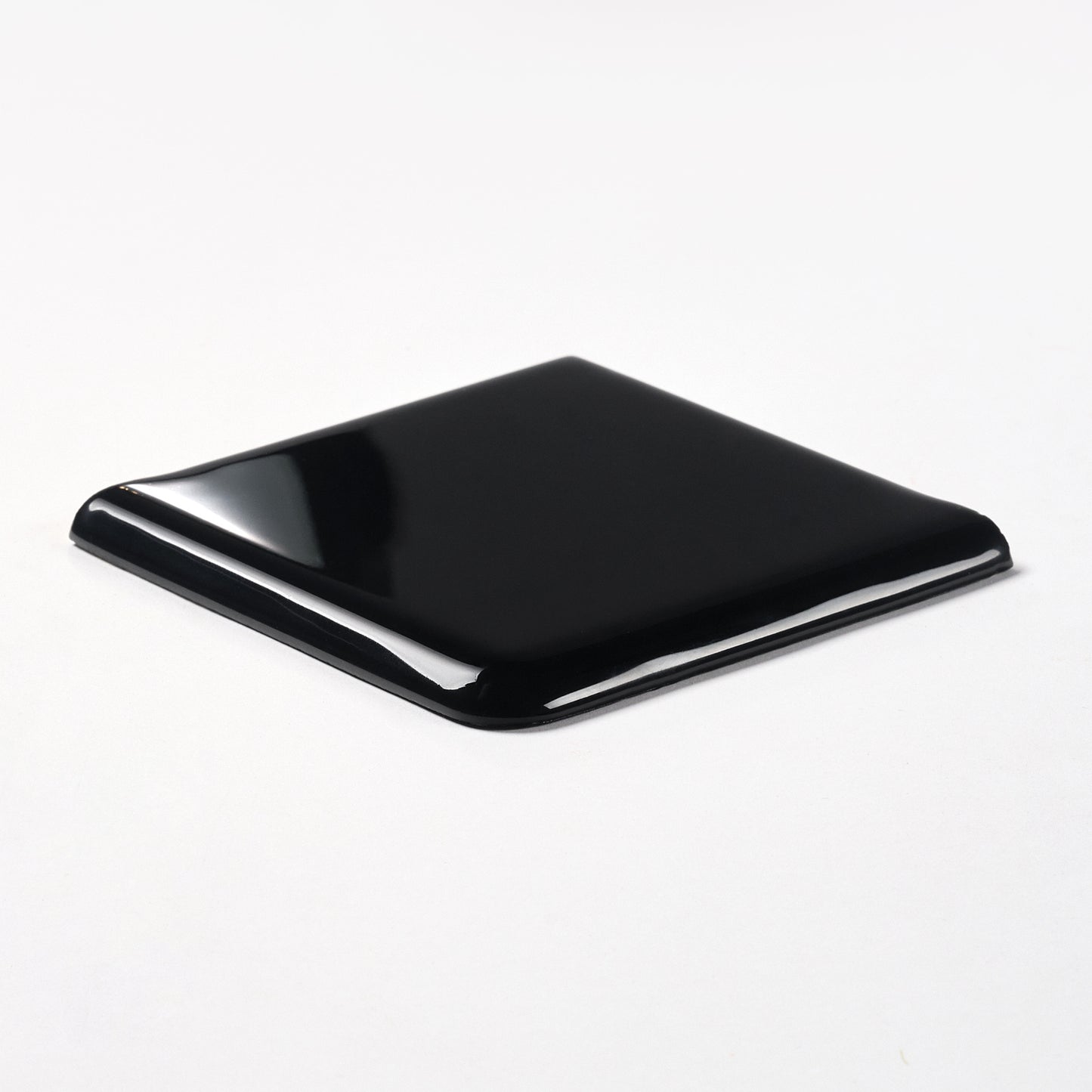 1950s Cedit Black Square Corner Bullnose Tile