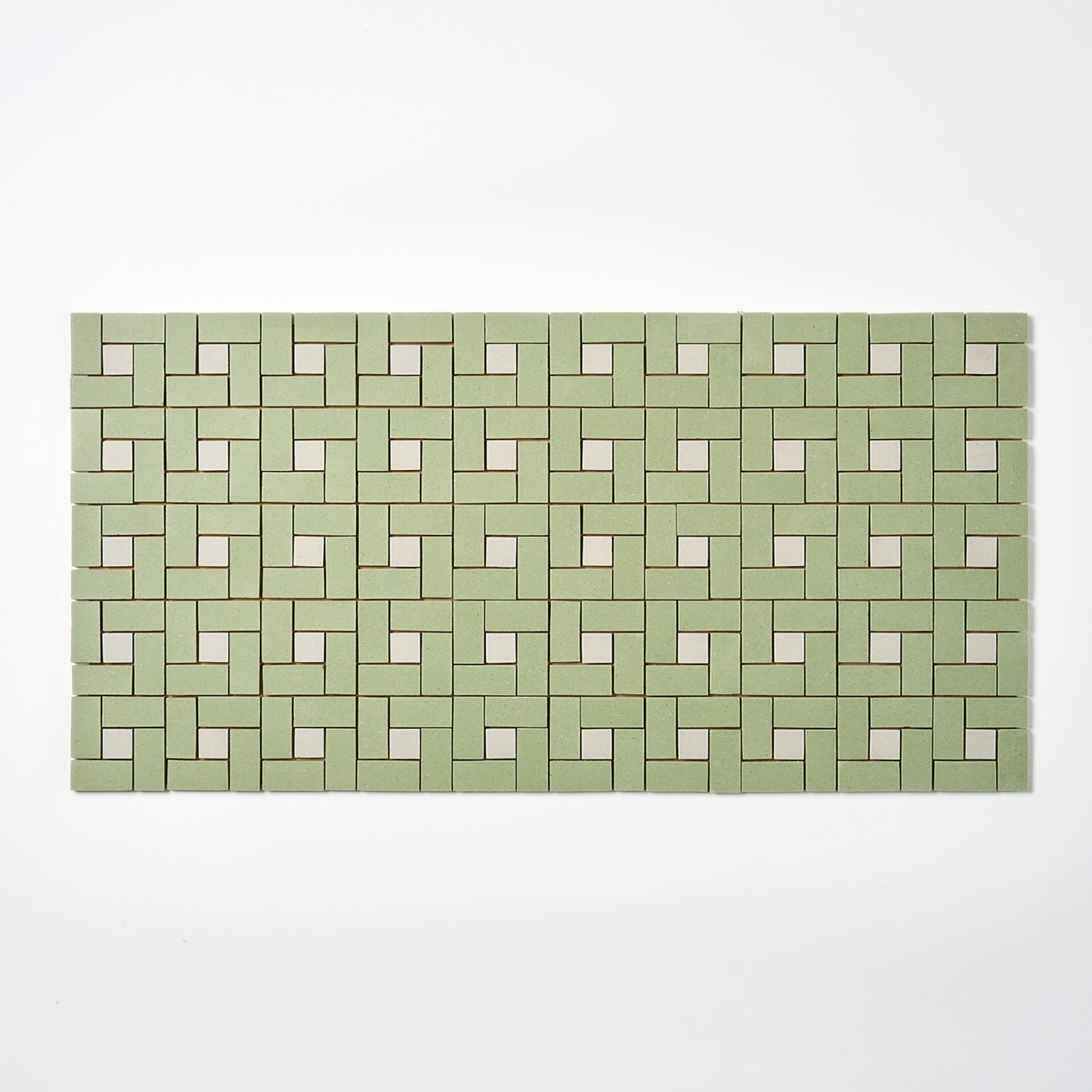 1960s Green & Gray Spiral Floor Tile, 12 Sq Ft Available
