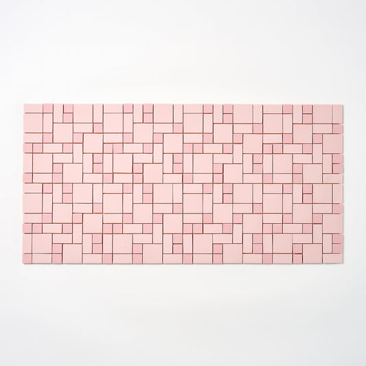 Olean Tile 1950s S. Pink & Pink Block Random Floor Tile, 26 Sq Ft Available