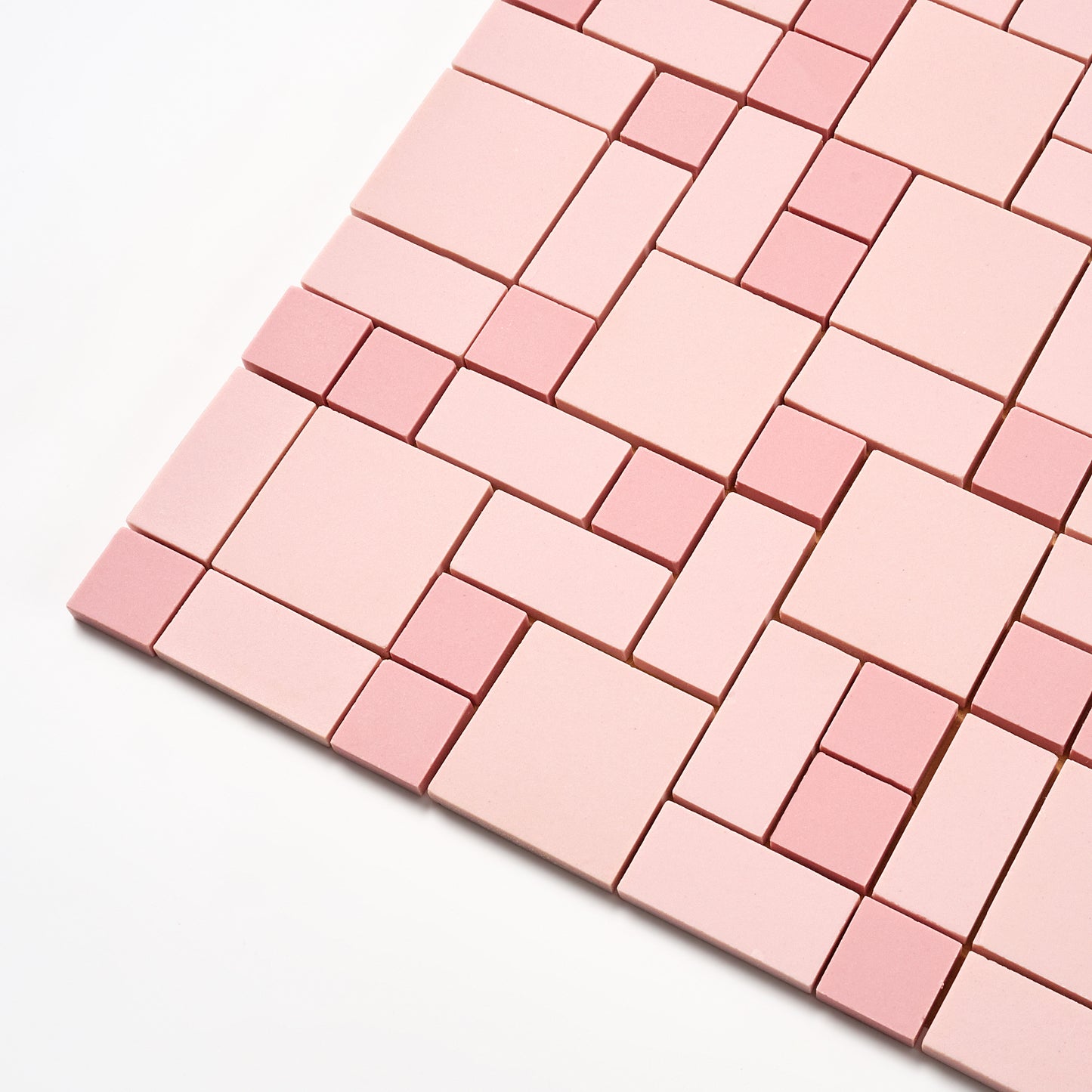 Olean Tile 1950s S. Pink & Pink Block Random Floor Tile, 26 Sq Ft Available