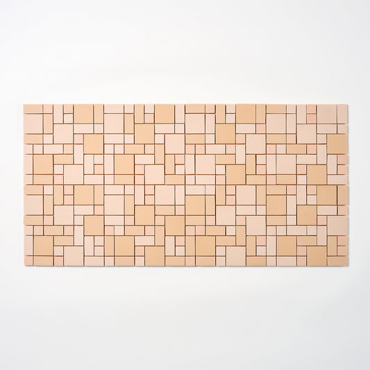 Olean Tile 1950s Cream Buff Block Random Floor Tile, 189 Sq Ft Available - 21 Sq Ft Available