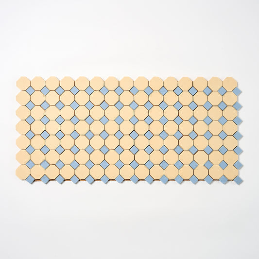 Newtown Tile Co. 1940s Yellow Octagon Floor Tile, 17 Sq Ft Available