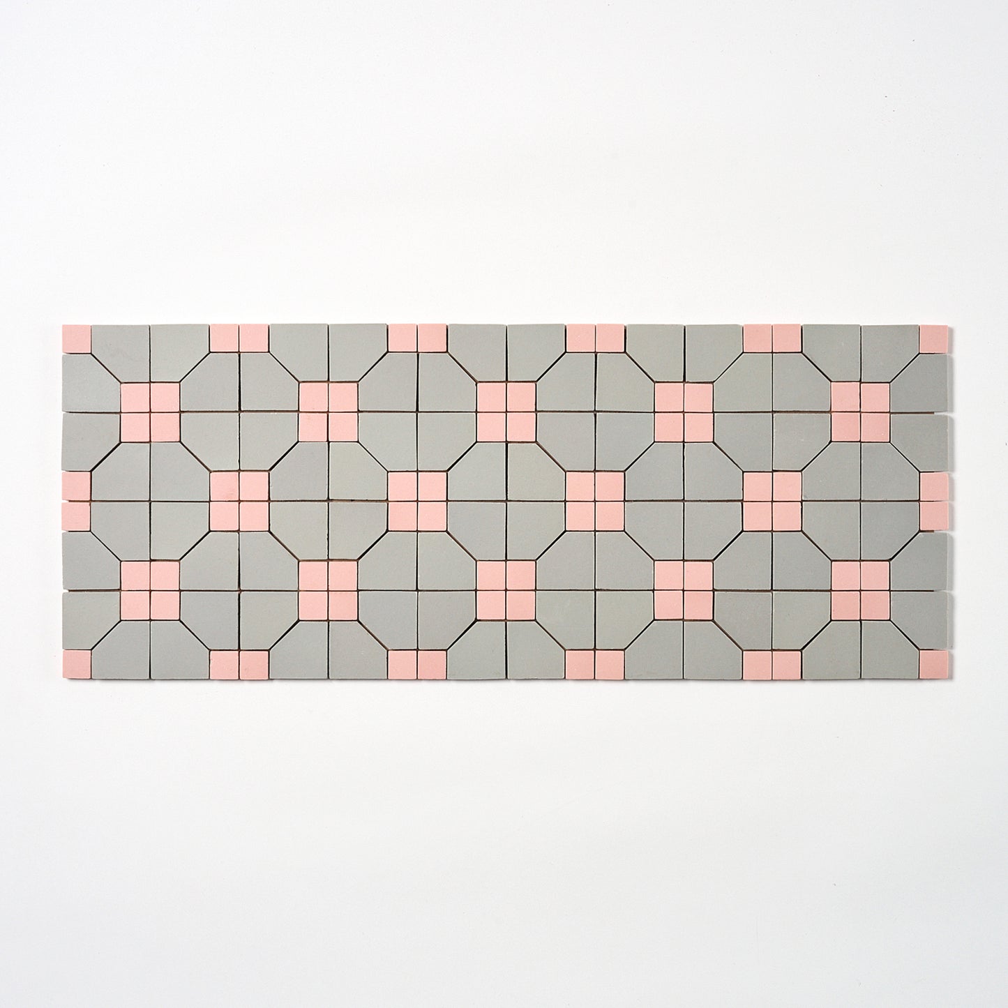 Wheeling Tile Co. 1940s Gray & Corallin Diagon Floor Tile
