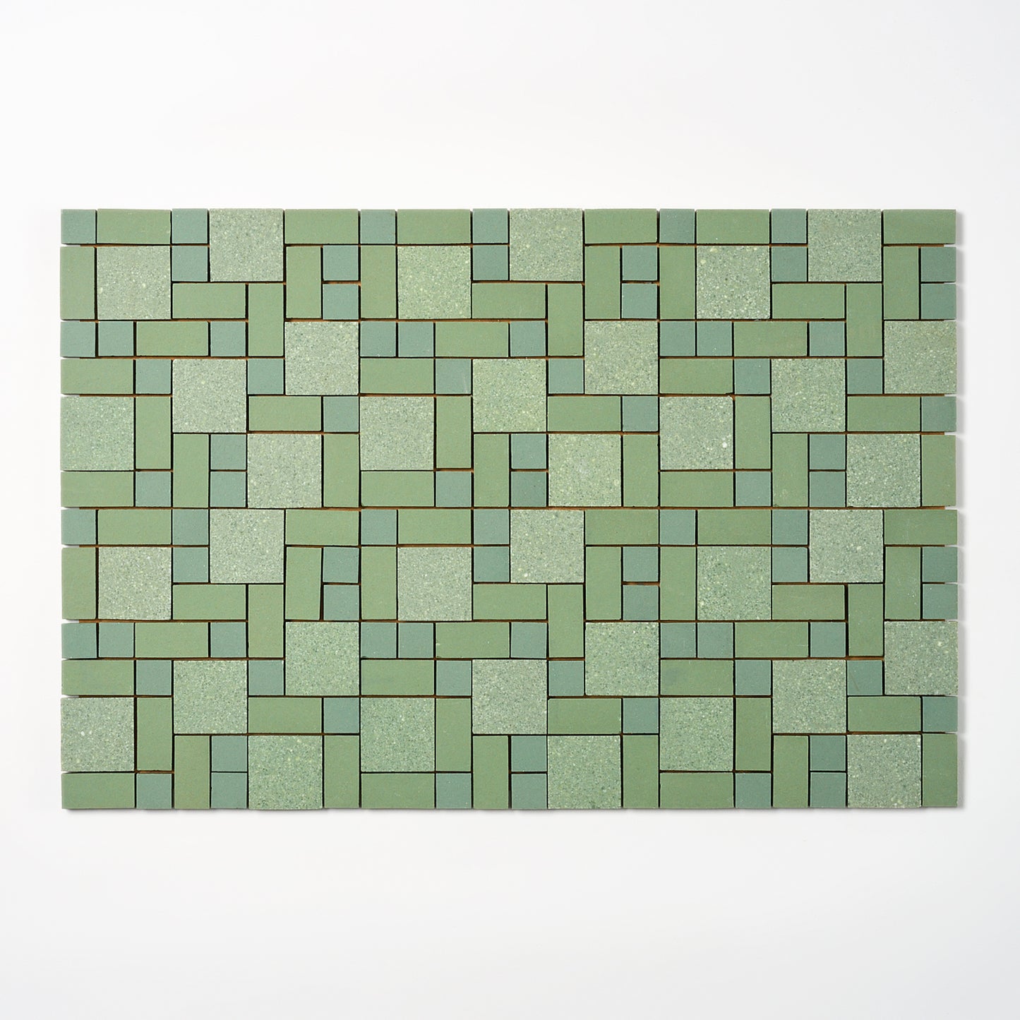 Mosaic Tile Co. 1960s Green Random Floor Tile