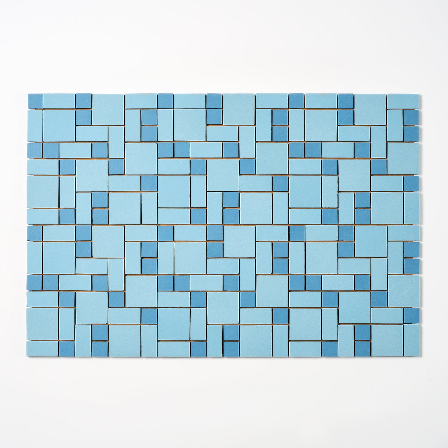 Mosaic Tile Co. 1960s Blue Random Floor Tile, 23 Sq Ft Available