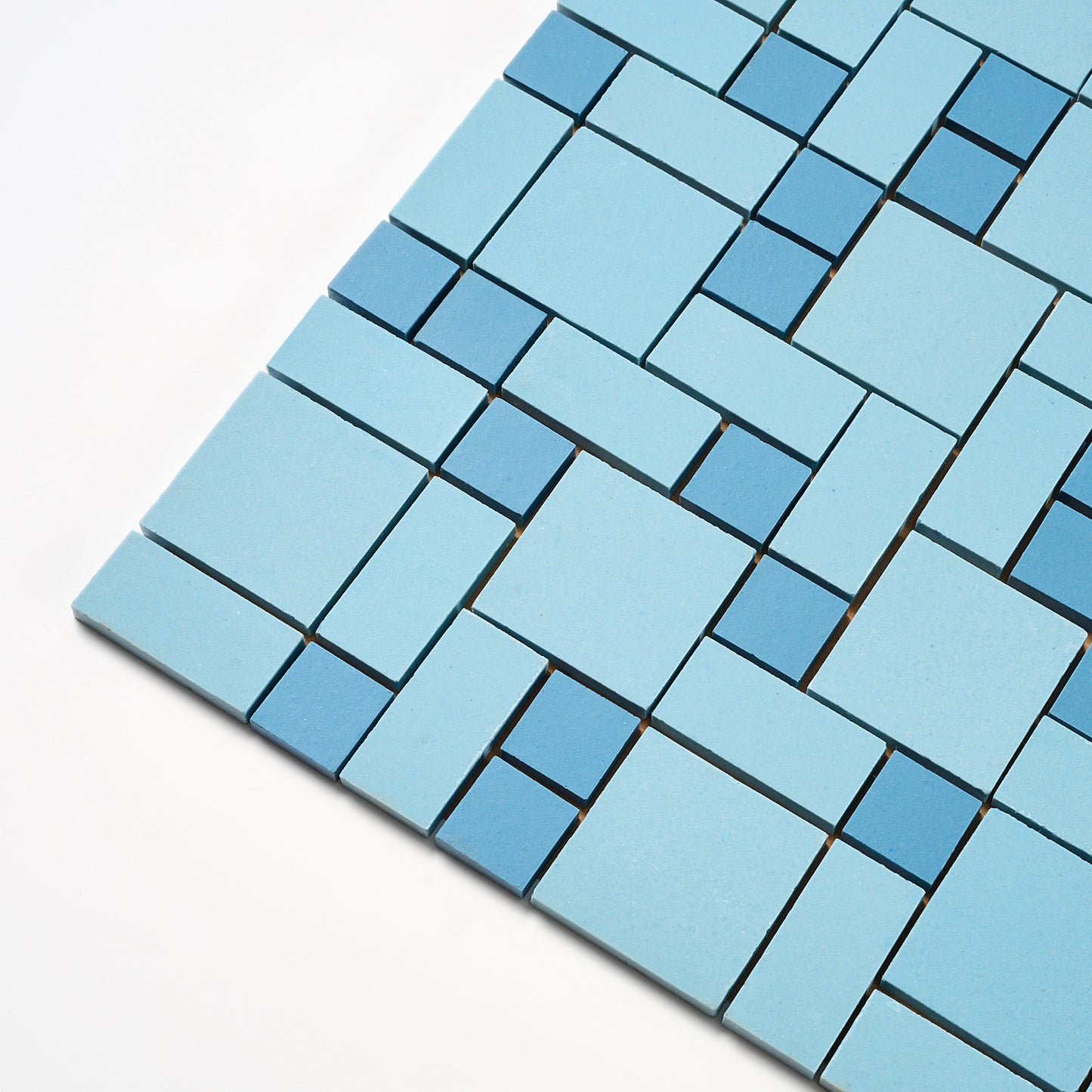 Mosaic Tile Co. 1960s Blue Random Floor Tile, 23 Sq Ft Available