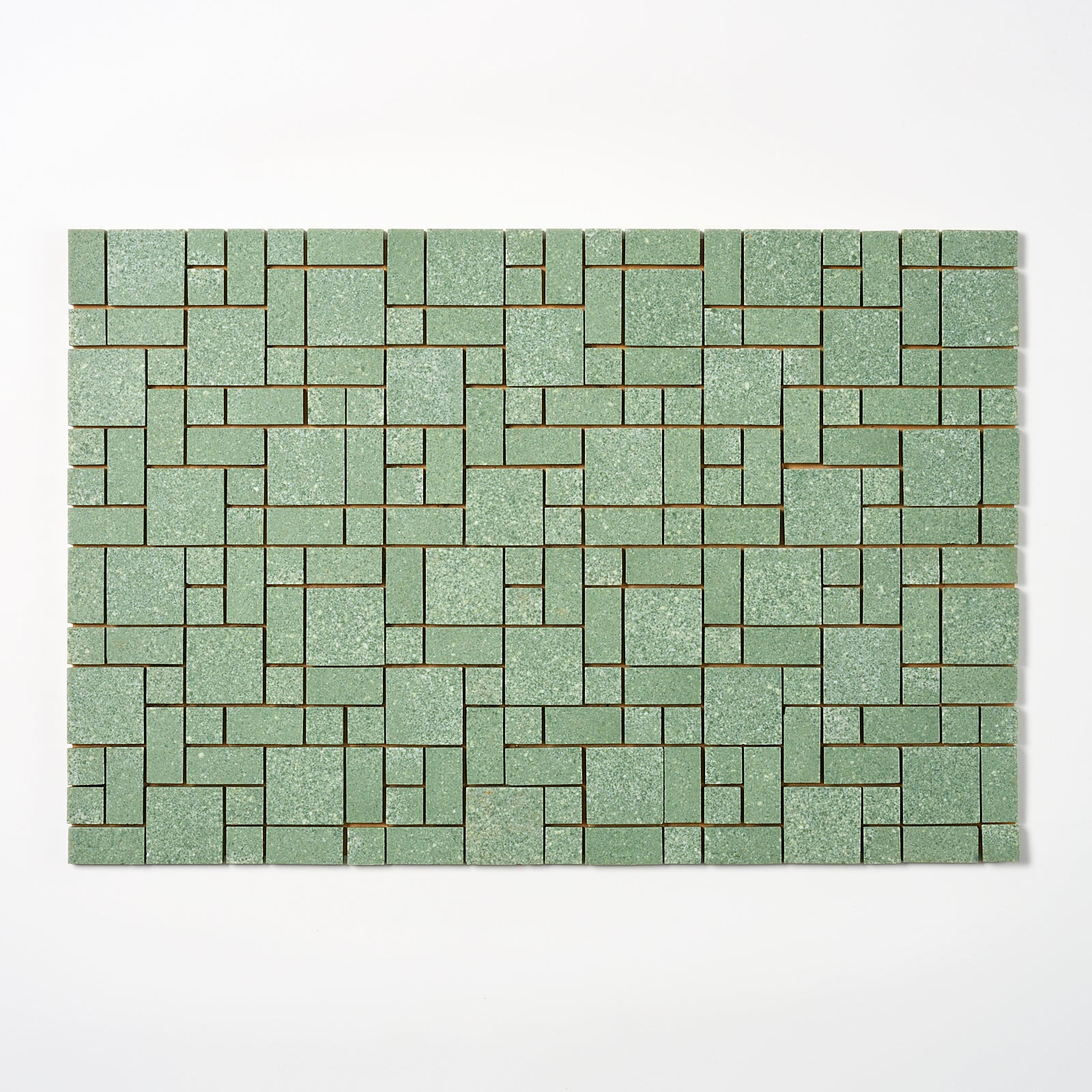 Random Tile Green 1960s Green Random Floor Tile, 28 Sq Ft Available – Vintage Tile Shop