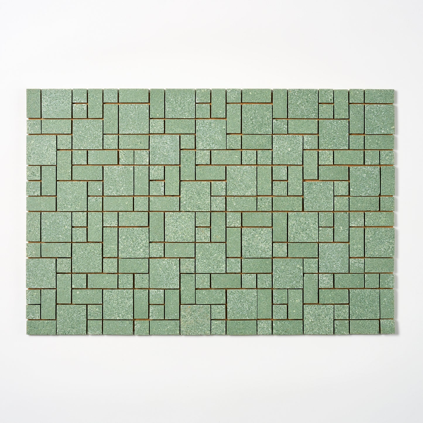 1960s Green Random Floor Tile, 28 Sq Ft Available