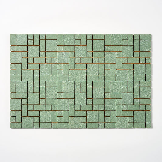 1960s Green Random Floor Tile, 28 Sq Ft Available