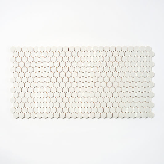 Olean Tile 1950s 1" White Hex Floor Tile, 16 Sq Ft Available