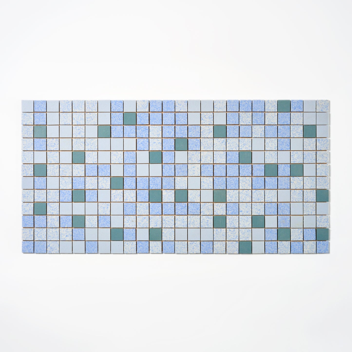 Japanese 1960s Blue & Green Random Floor Tile, 9 Sq Ft Available