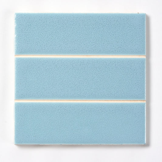 1980s American Olean Light Blue Striped Wall Tile, 40 Sq Ft Available - 10 Sq Ft Per Box
