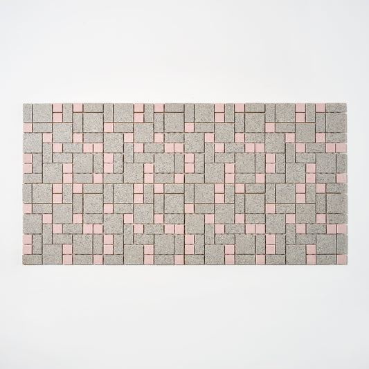 1970s American Olean Pink & Gray Random Floor Tile, 16.5 Sq Ft Available