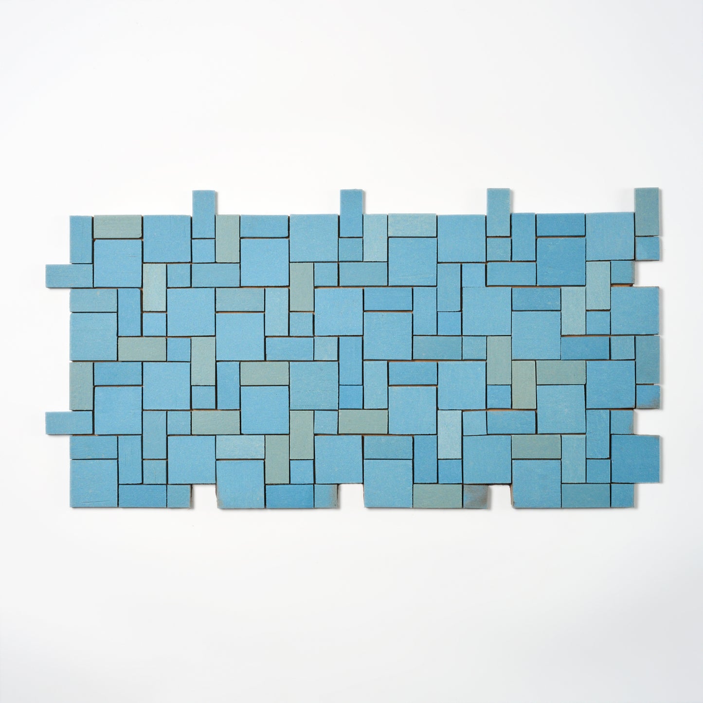 Spartan 1940s Blue Random Mosettes Floor Tile, 62 Sq Ft Available - 31 Sq Ft Per Box