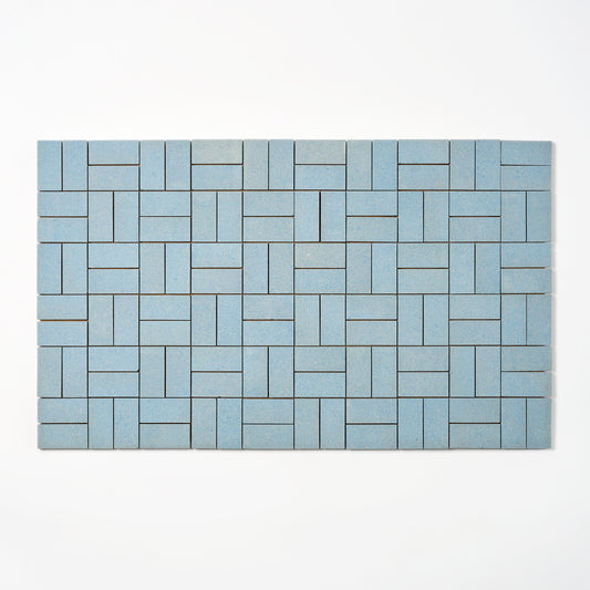 Mosaic Tile Co. 1960s Blue Dresden Floor Tile, 12 Sq Ft Available
