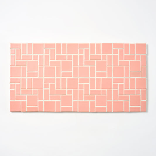 Spartan 1940s Matte Peach Block Random Floor Tile, 108 Sq Ft Available - 27 Sq Ft Per Box