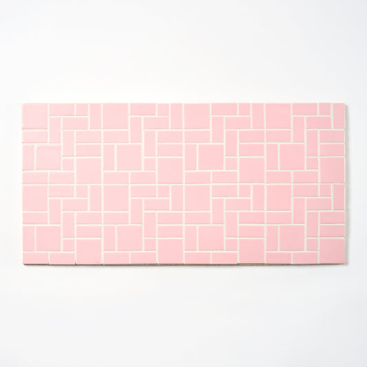 Spartan 1940s Matte Pink Block Random Floor Tile, 33.5 Sq Ft Available