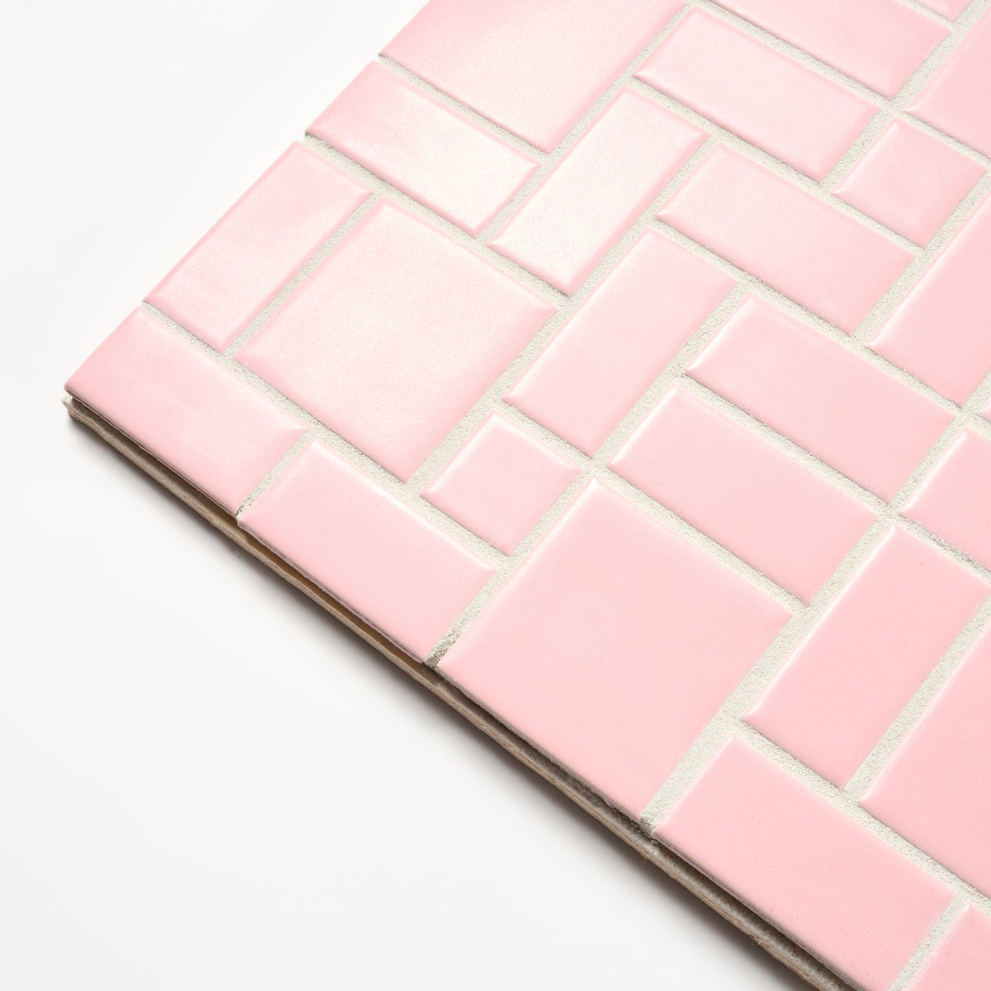 Spartan 1940s Matte Pink Block Random Floor Tile, 33.5 Sq Ft Available