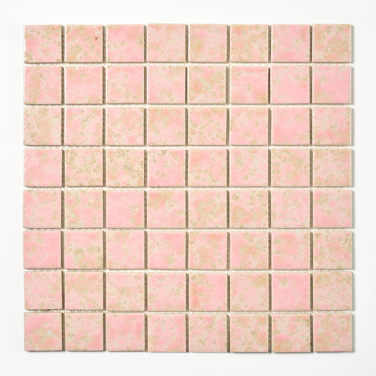 Vintage Pink Glaze Japanese 1960s Wall Tile, 28 Sq Ft Available