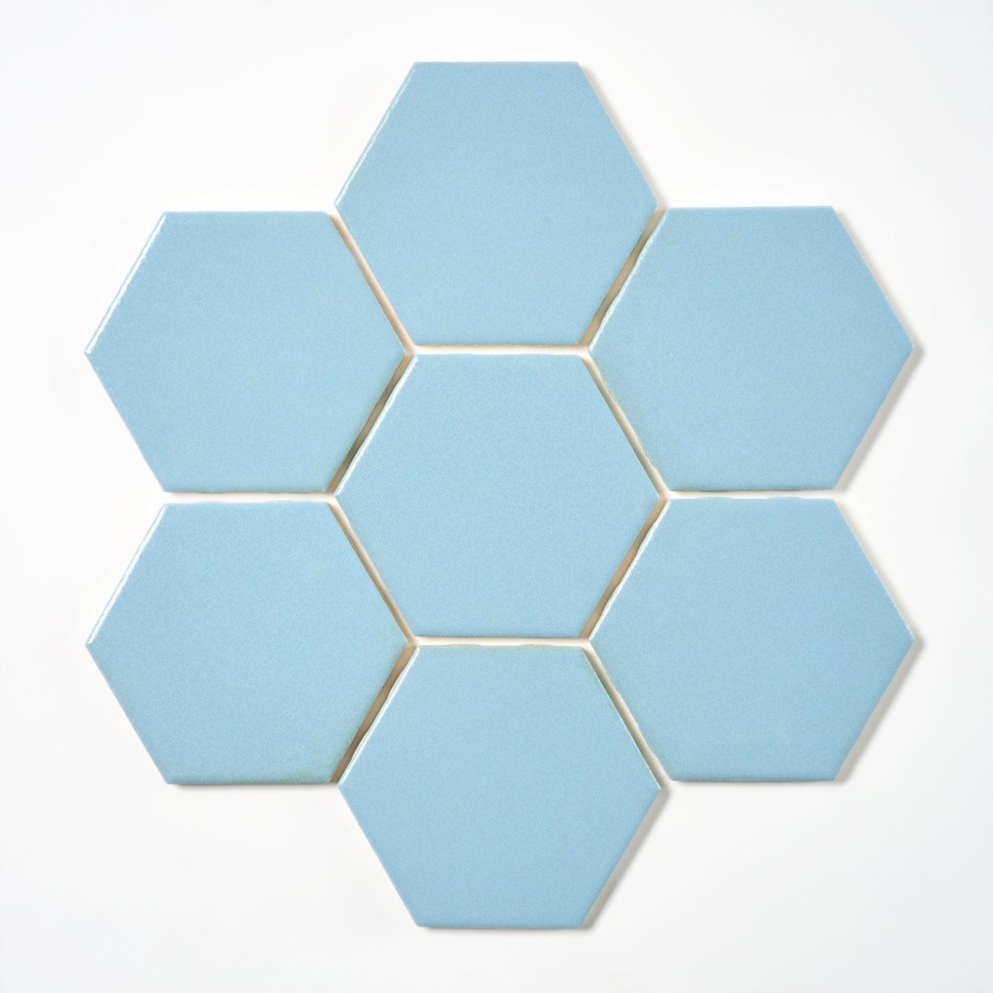 1960s Florida Tile Blue Hex Wall Tile