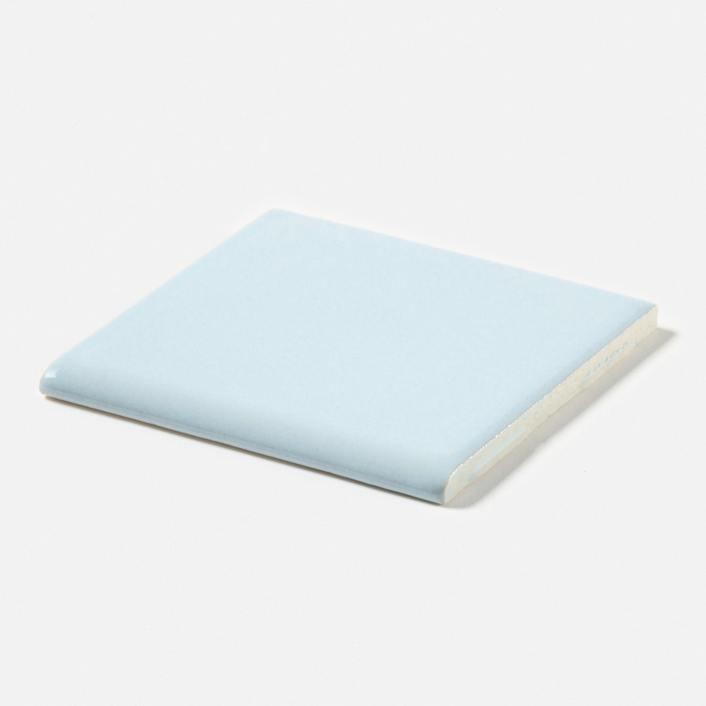 1970s Robertson 306 Robins Egg Blue Square Bullnose Tile
