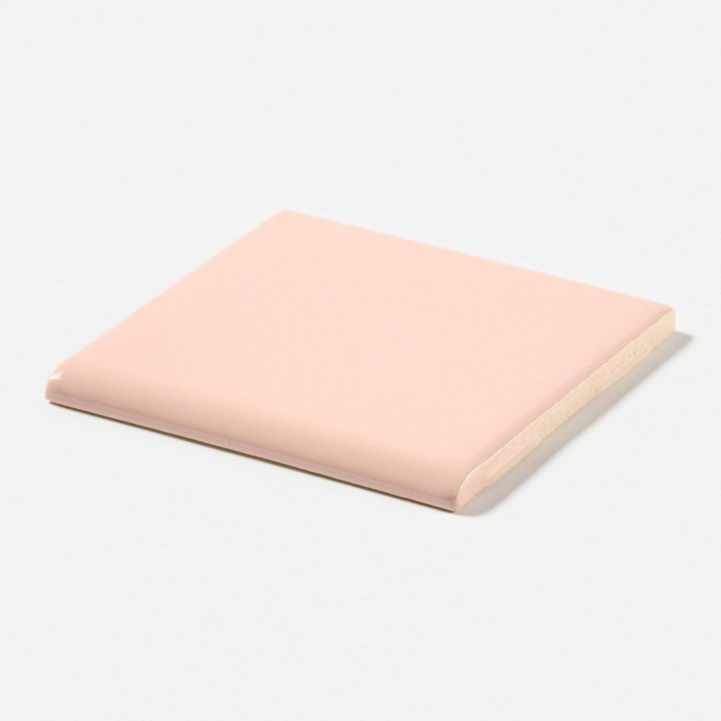 1970s Robertson 362 Venetian Pink Square Bullnose Tile