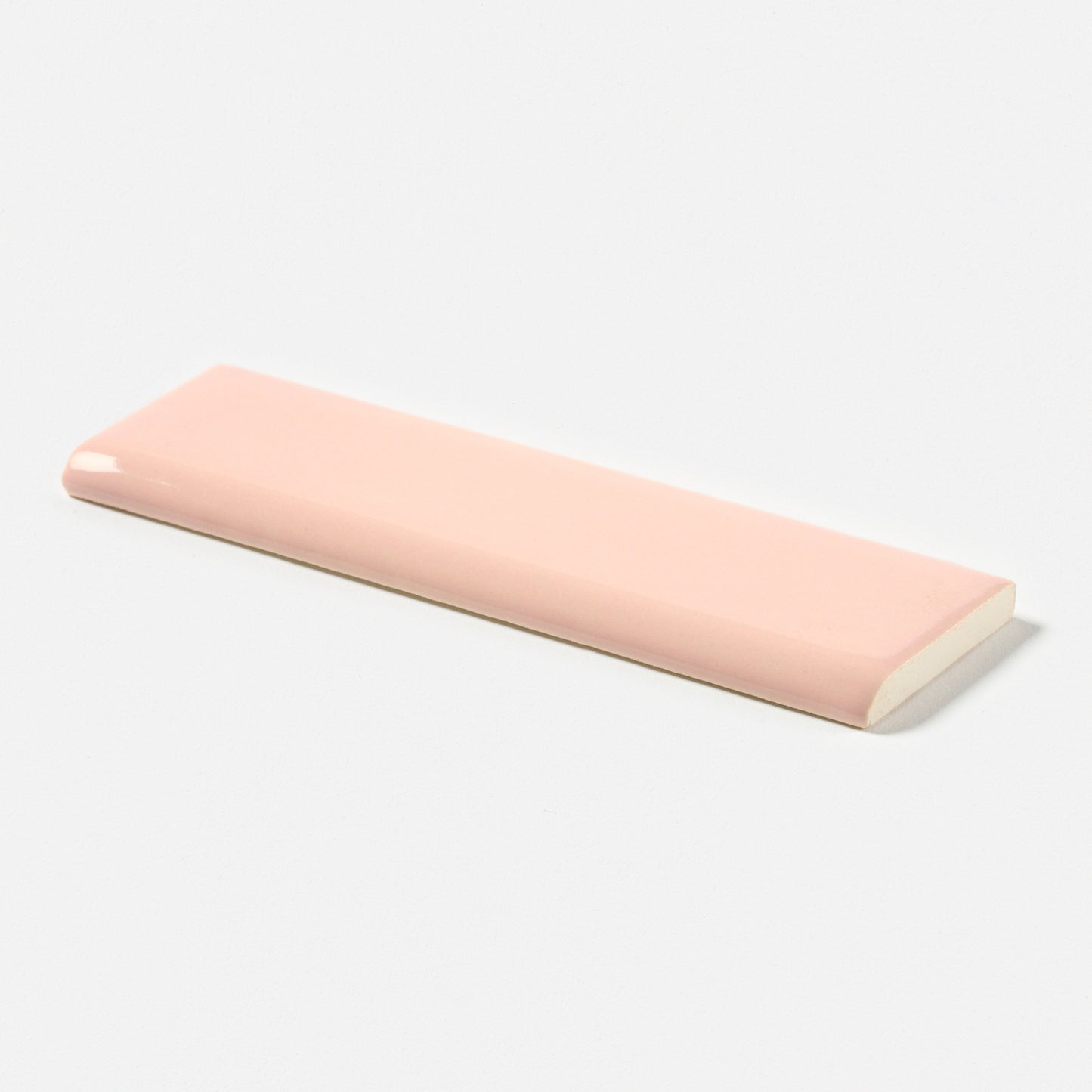 1970s Robertson 362 Venetian Pink Bullnose Tile