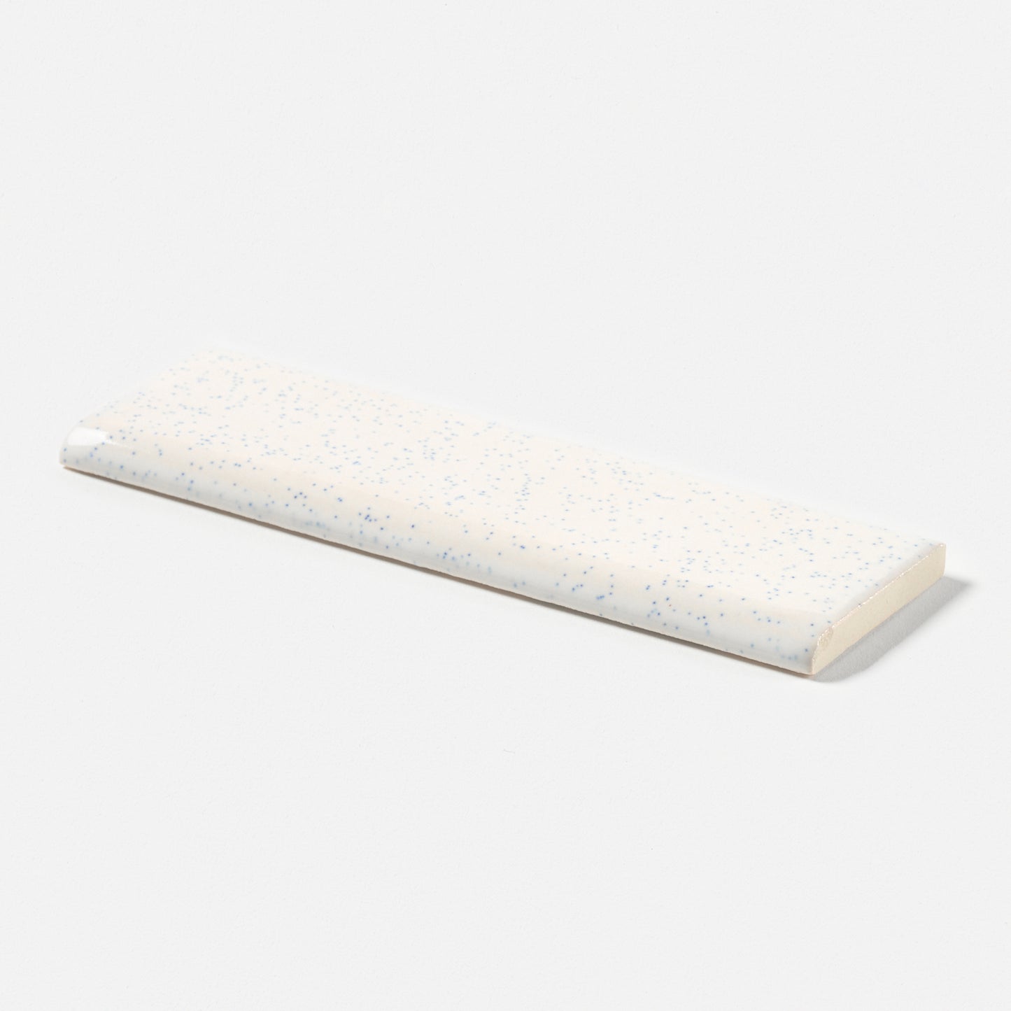 1970s Robertson 356 Blue Sparkle Bullnose Tile