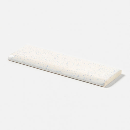1970s Robertson 356 Blue Sparkle Bullnose Tile