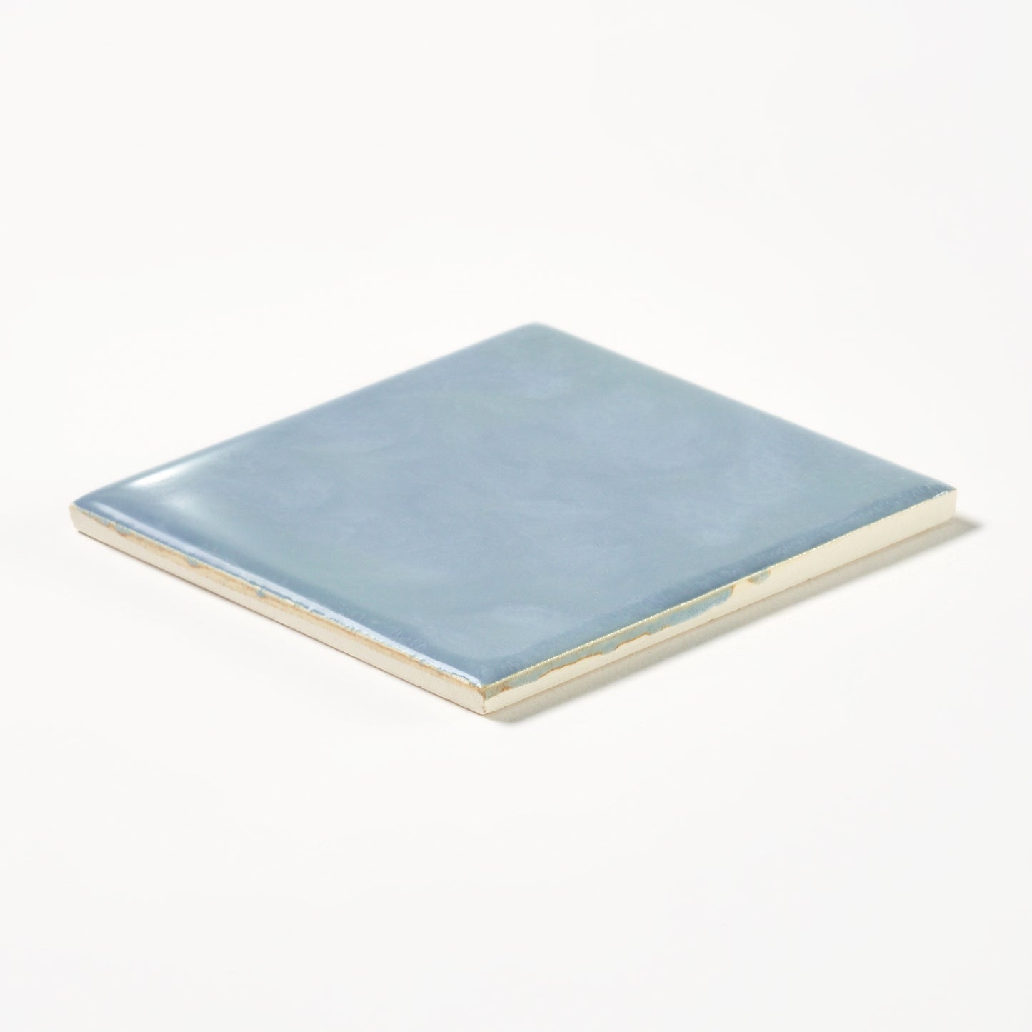 1950s Vintage Matte Blue Mottled Wall Tile