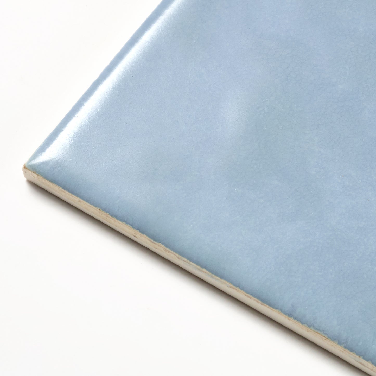 1950s Vintage Matte Blue Mottled Wall Tile
