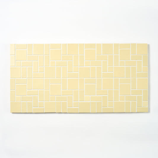 Spartan 1940s Matte Ivory Block Random Floor Tile, 54 Sq Ft Available - 27 Sq Ft Per Box
