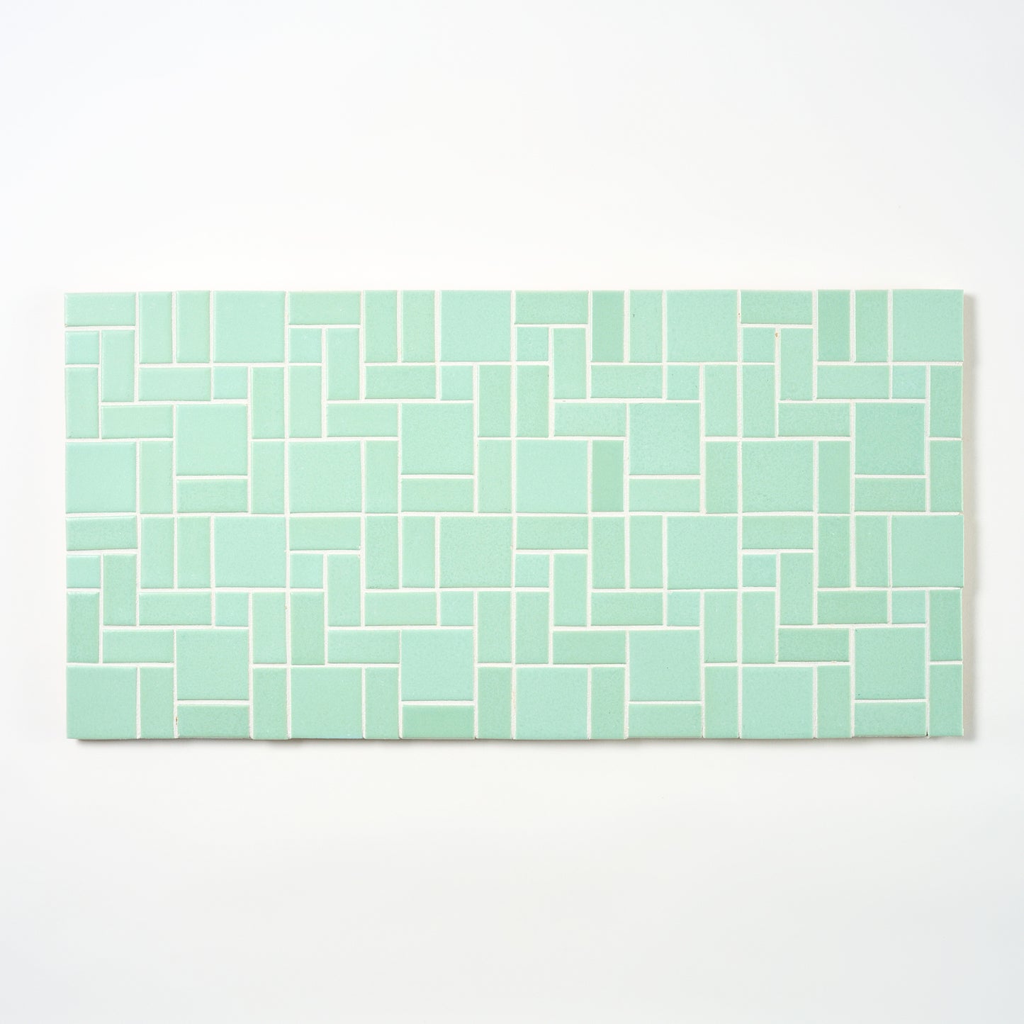 Spartan 1940s Matte Green Block Random Floor Tile, 175 Sq Ft Available - 25 Sq Ft Per Box