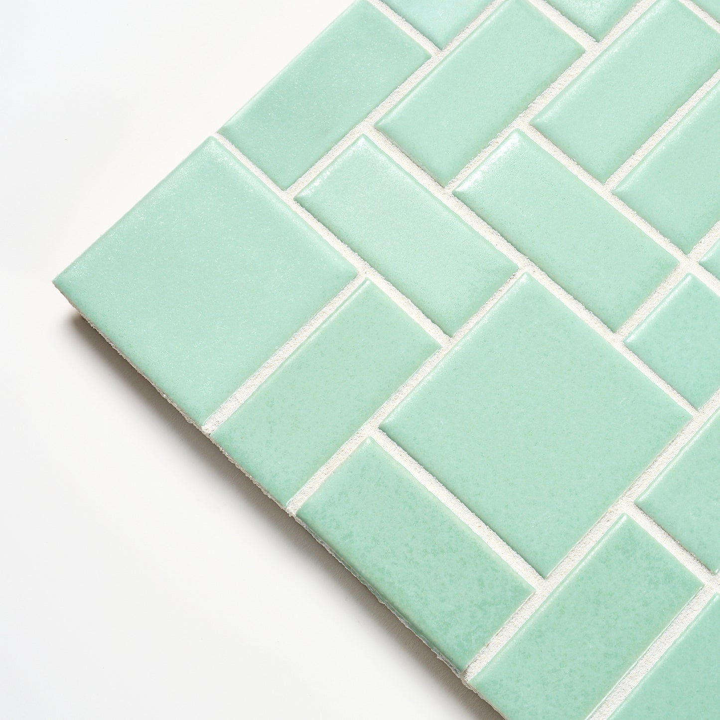 Spartan 1940s Matte Green Block Random Floor Tile, 175 Sq Ft Available - 25 Sq Ft Per Box