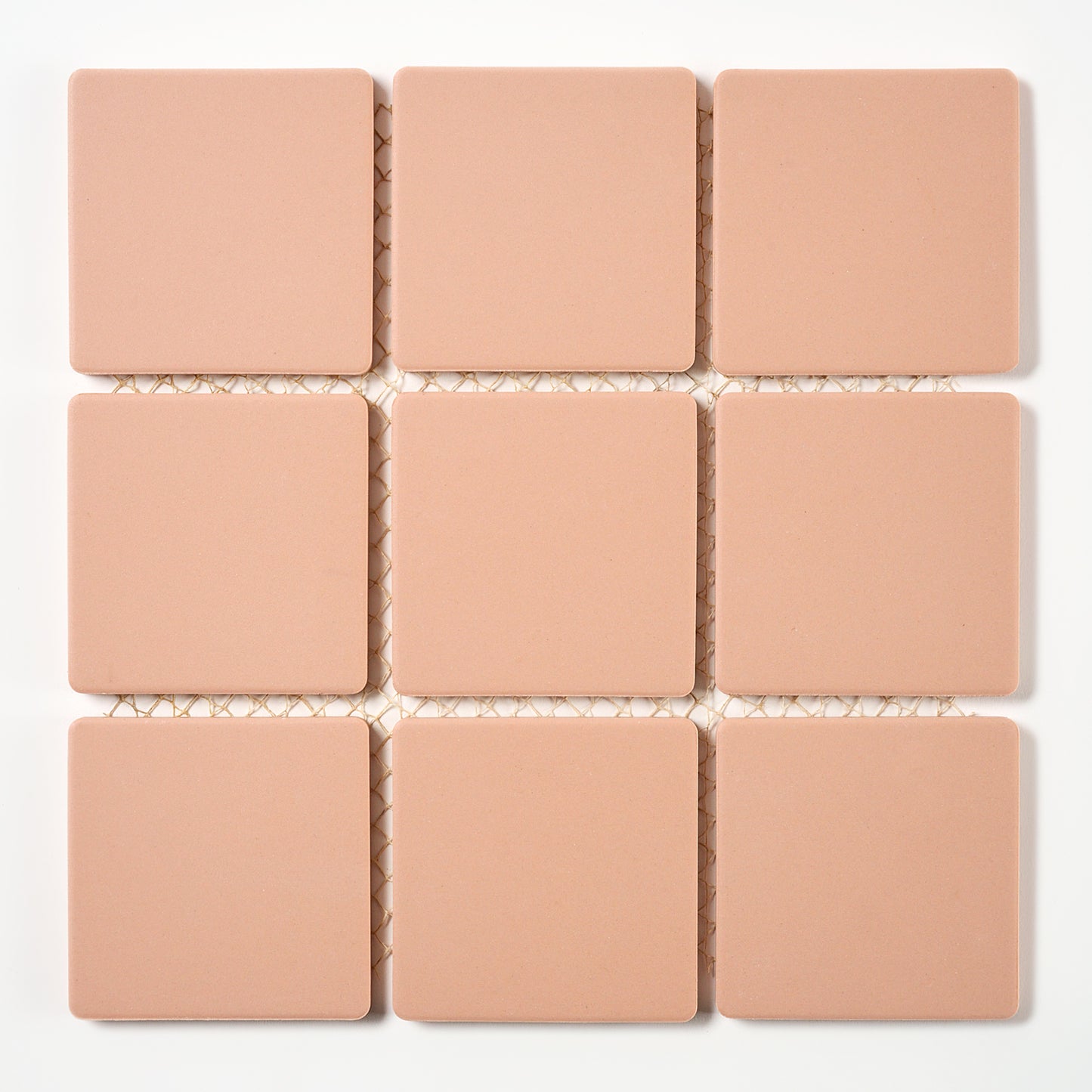 Vintage Japanese Pink Unglazed Floor Tile