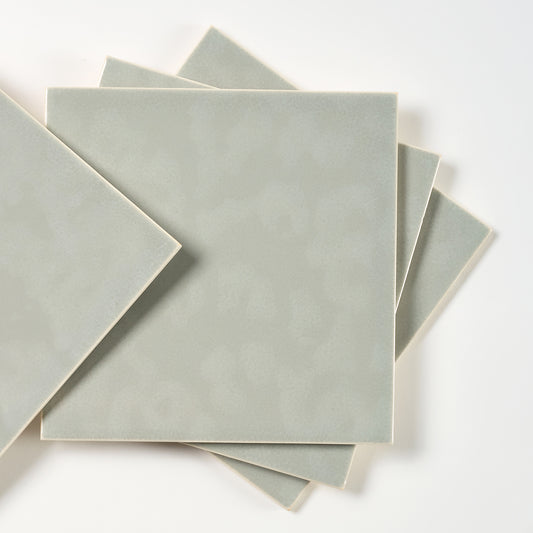 1950s Vintage Gloss Gray Mottled Wall Tile