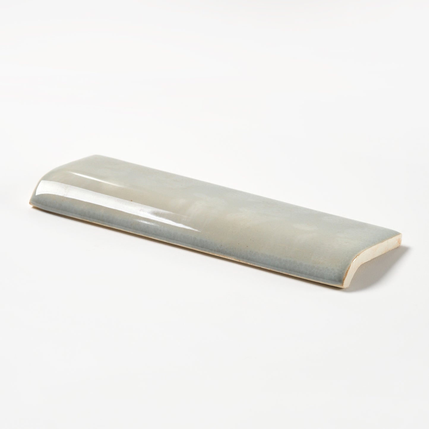 1950s Vintage Gloss Gray Mottled Wall Tile