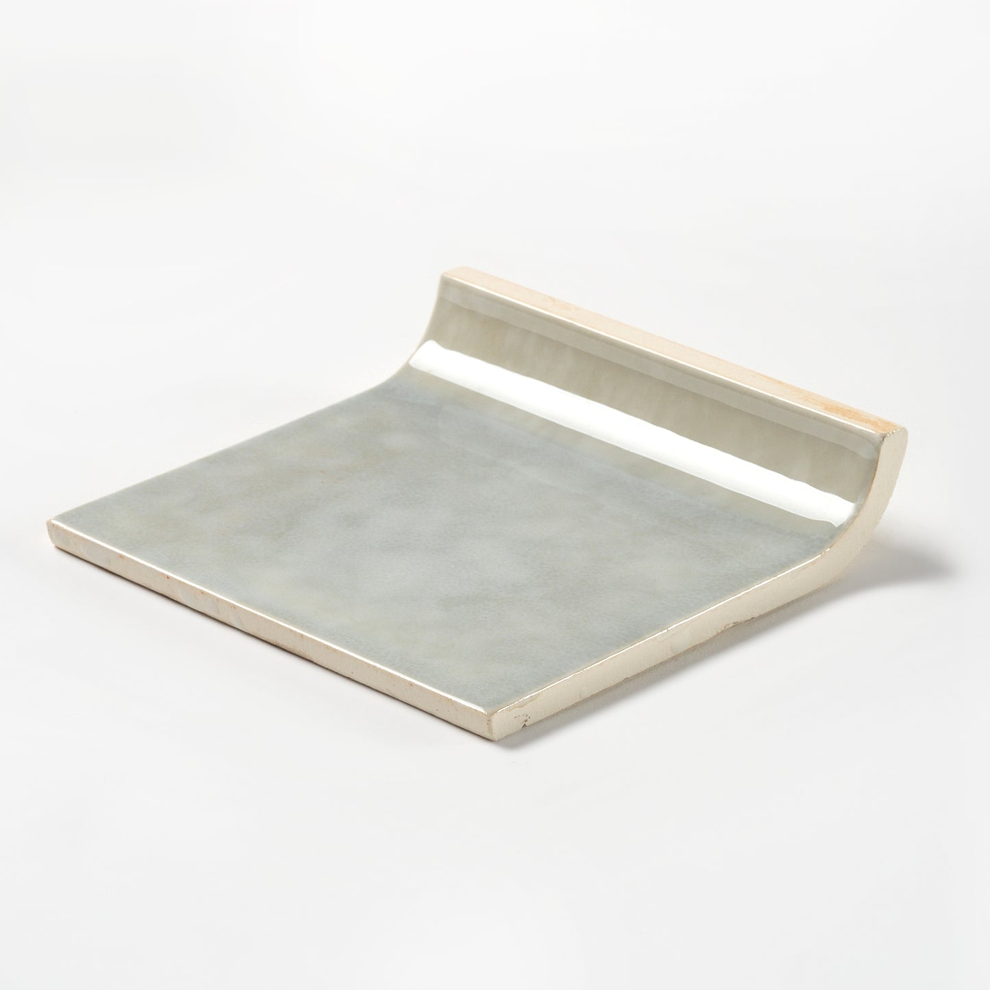 1950s Vintage Gloss Gray Mottled Wall Tile