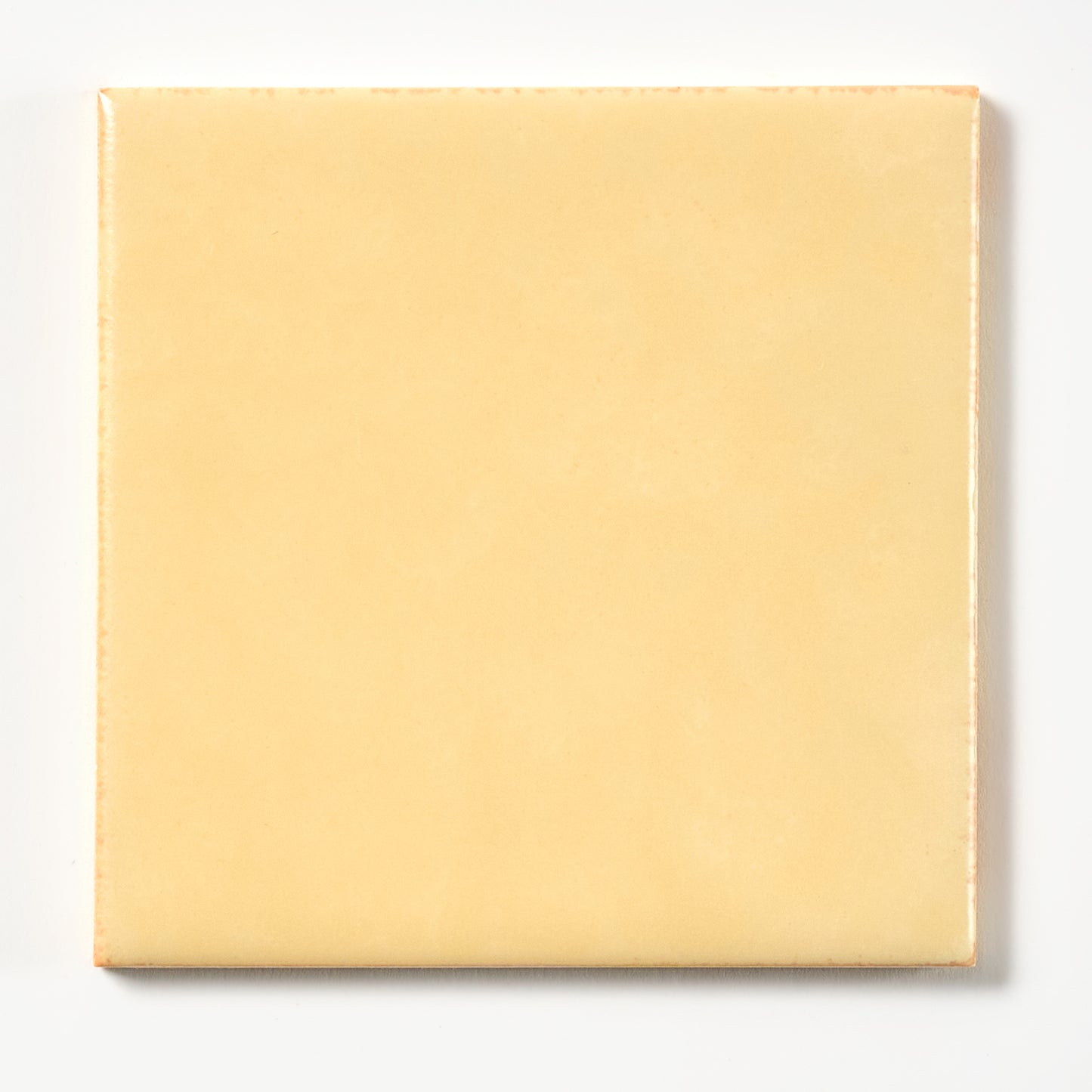 1950s Vintage Matte Butter Yellow Mottled Wall Tile