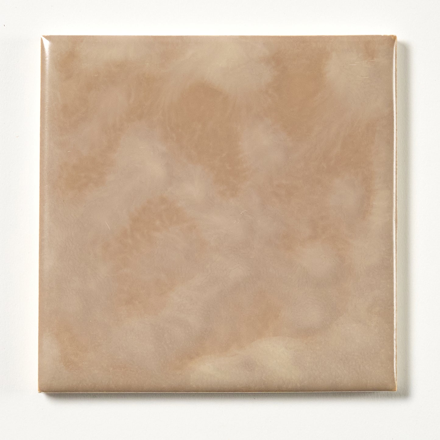 1950s Vintage Matte Taupe Mottled Wall Tile